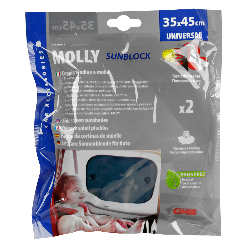 Molly Sunblock, 2 x suction cup sunshades – 35×45 cm