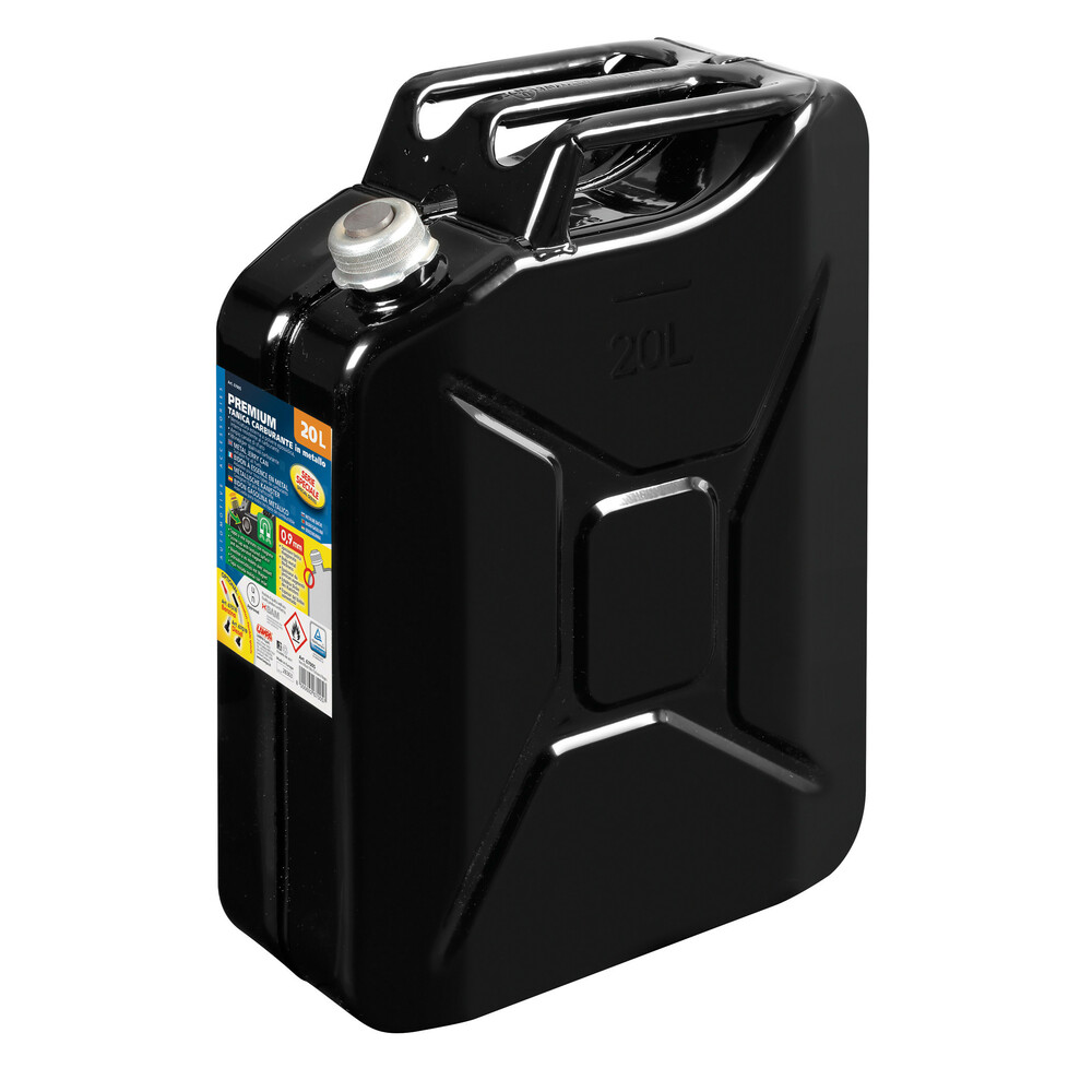 Premium, metal fuel jerrycan – 20 L – Black