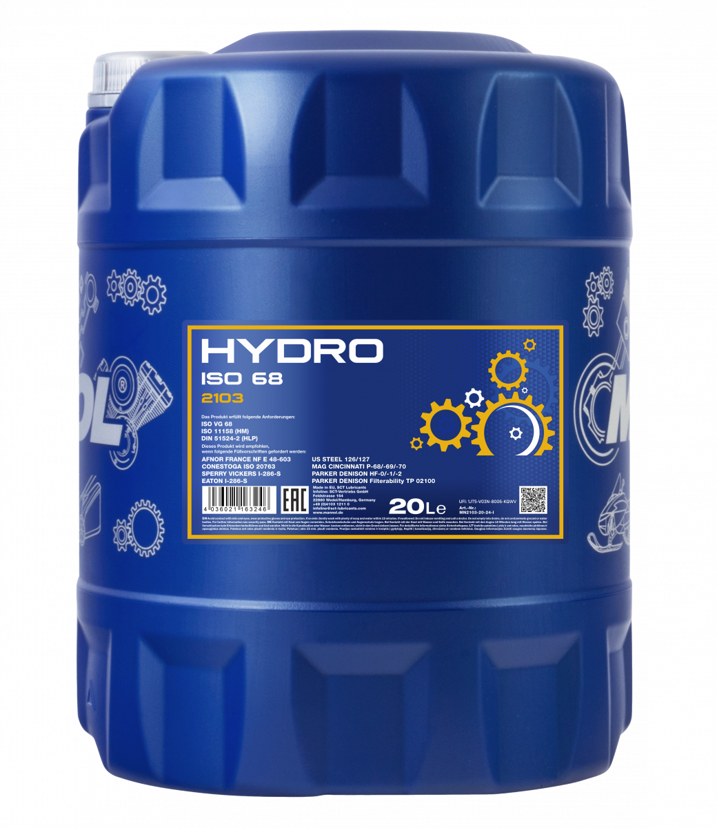MANNOL Hydro ISO 68 Longlife 20L