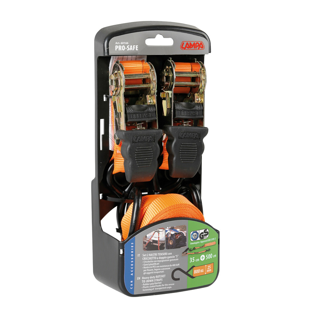 Pro-Safe Heavy Duty Ratchet Tie Down Straps – 500cm
