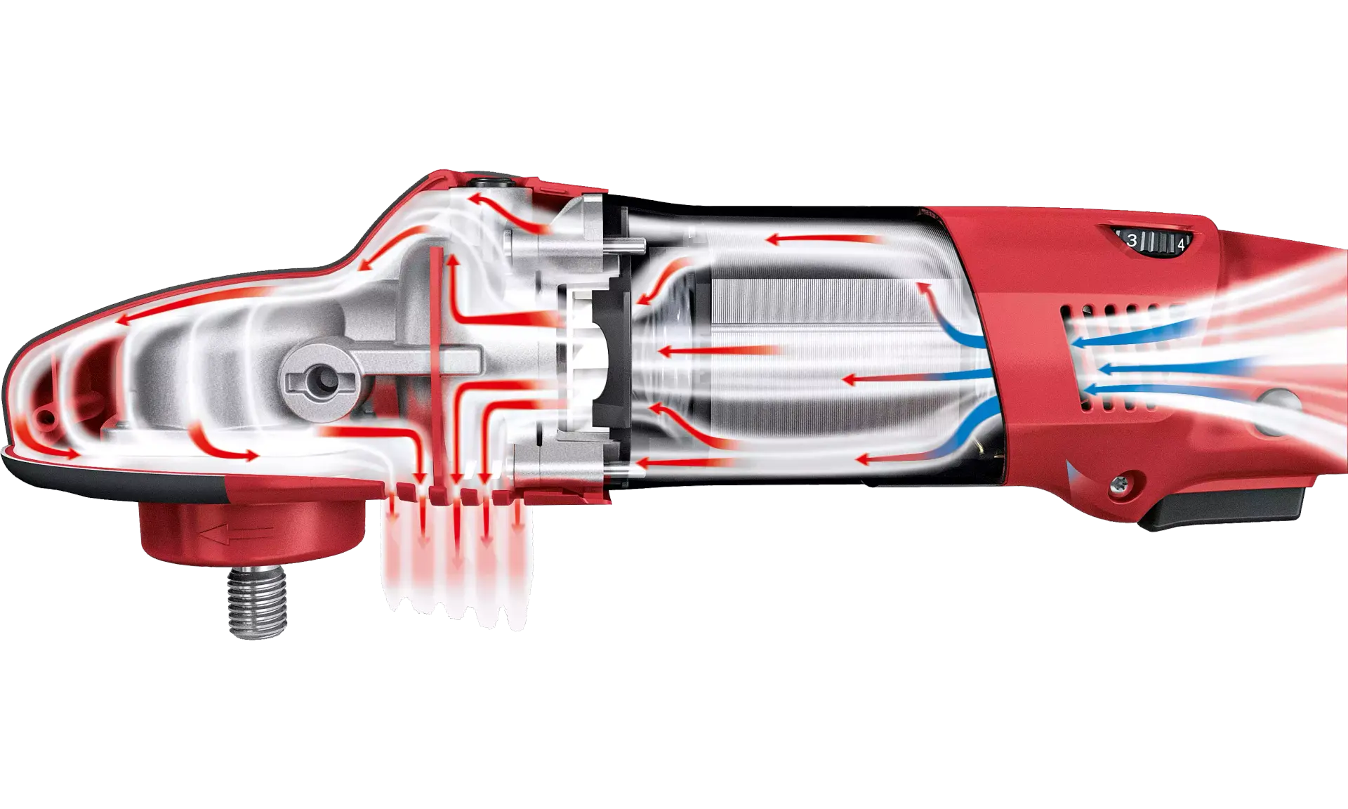 FLEX Polisher Variable-speed with a high torque