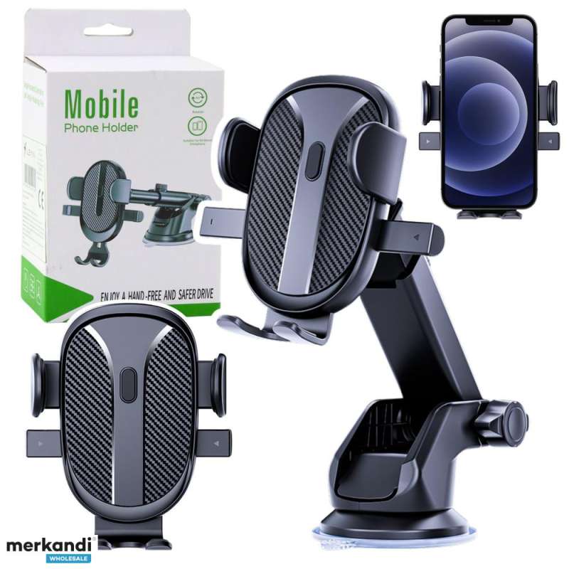 Suction cup phone holder for window and adjustable dashboard