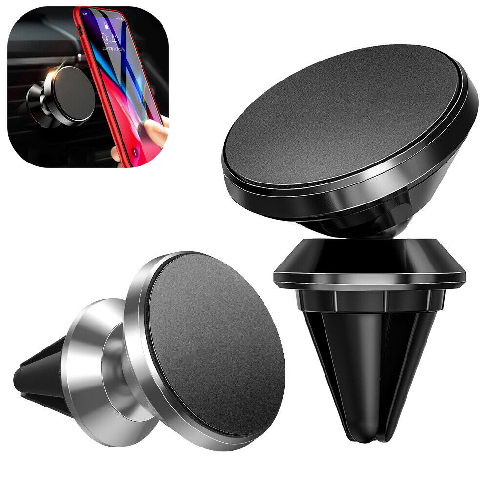 Magnetic phone holder for 360° air vent