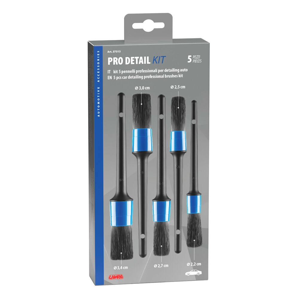Pro Detail Kit of 5 professional detailing brushes