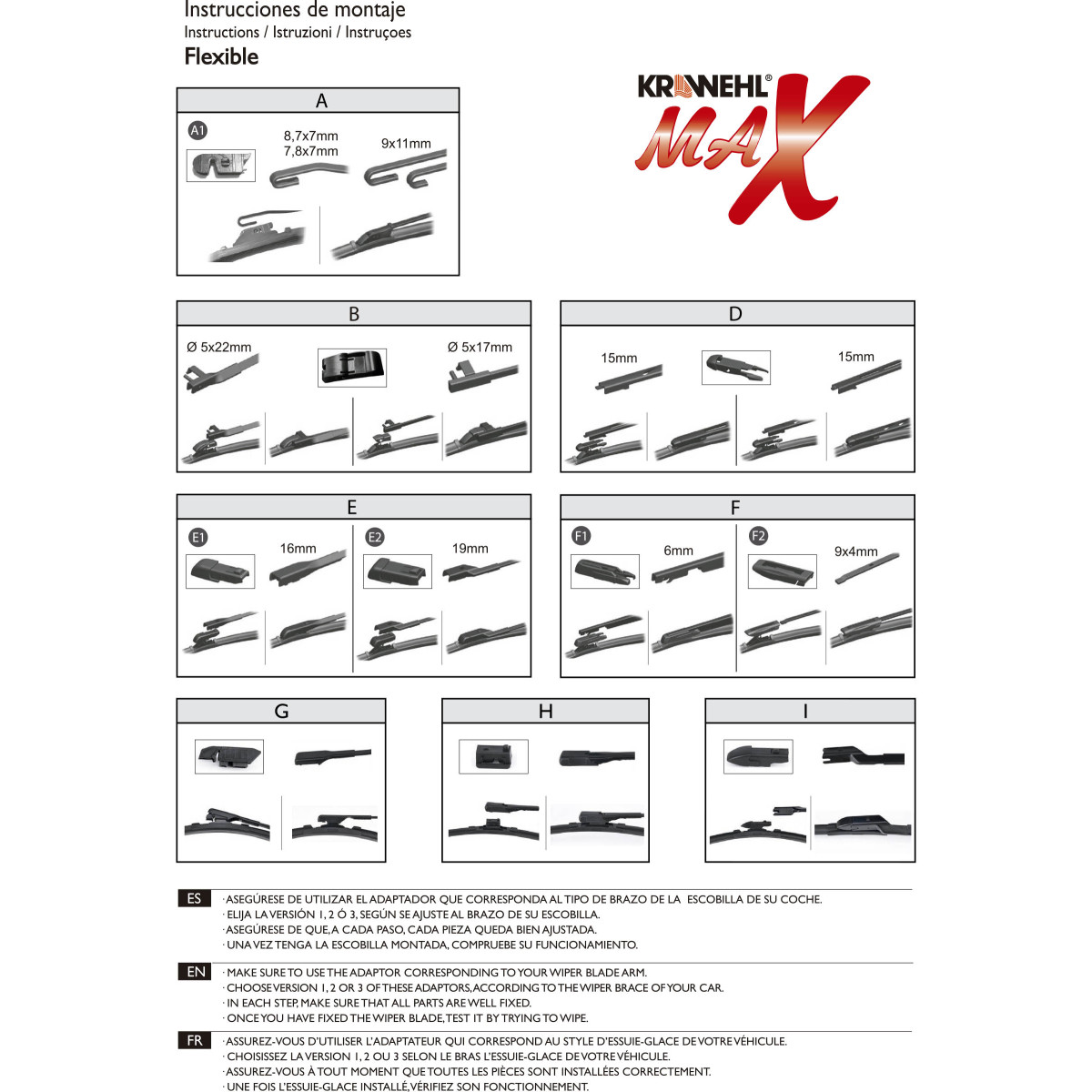 Universal Front Wiper Blade 1 pc