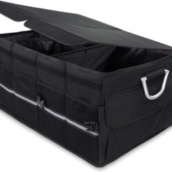 Boîte de Rangement de Coffre – Organisateur Multifonction Voiture avec Couvercle