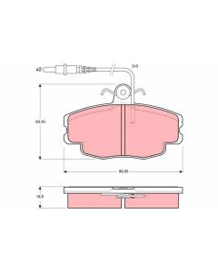 kit de plaquettes de frein, frein