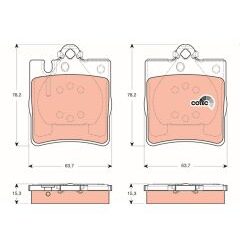 kit de plaquettes de frein, frein