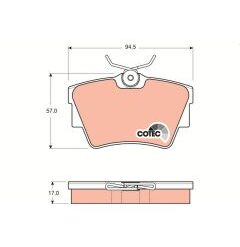kit de plaquettes de frein, frein