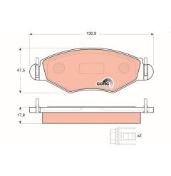 kit de plaquettes de frein, frein