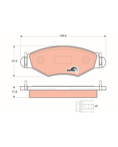 kit de plaquettes de frein, frein