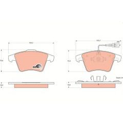 kit de plaquettes de frein, frein