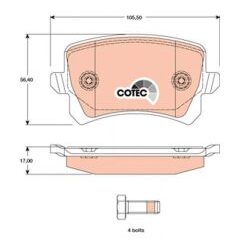 kit de plaquettes de frein, frein