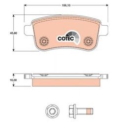 kit de plaquettes de frein, frein