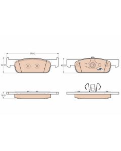 kit de plaquettes de frein, frein