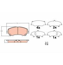 kit de plaquettes de frein, frein