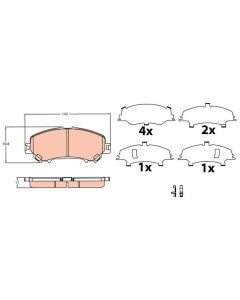 kit de plaquettes de frein, frein