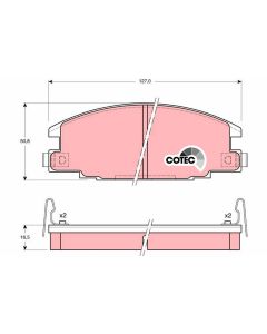 kit de plaquettes de frein, frein