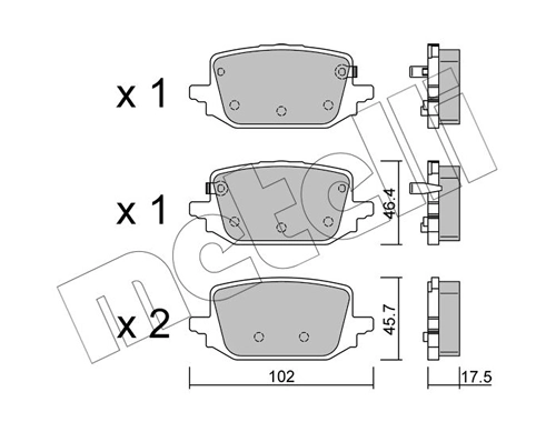 jeu de patin arrière nissan
