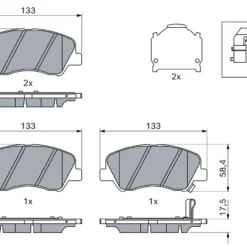 kit de plaquettes de frein, frein