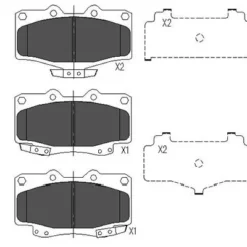 jeu de patin de frein avant
