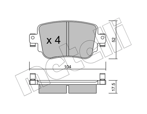 jeu de patin arrière vw