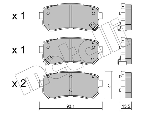 jeu de patins arrière kia